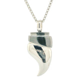 Stainless Steel Black Shark Tooth Pendant - Walter Bauman Jewelers