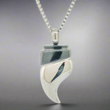 Stainless Steel Black Shark Tooth Pendant - Walter Bauman Jewelers