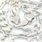 Sterling Silver 11.6mm 24" Figaro Chain - Walter Bauman Jewelers