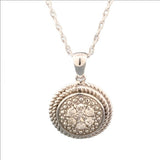 Sterling Silver & 1/3cttw Diamond Circle Necklace - Walter Bauman Jewelers