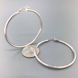 Sterling Silver 3X50 Hinged Hoop - Walter Bauman Jewelers