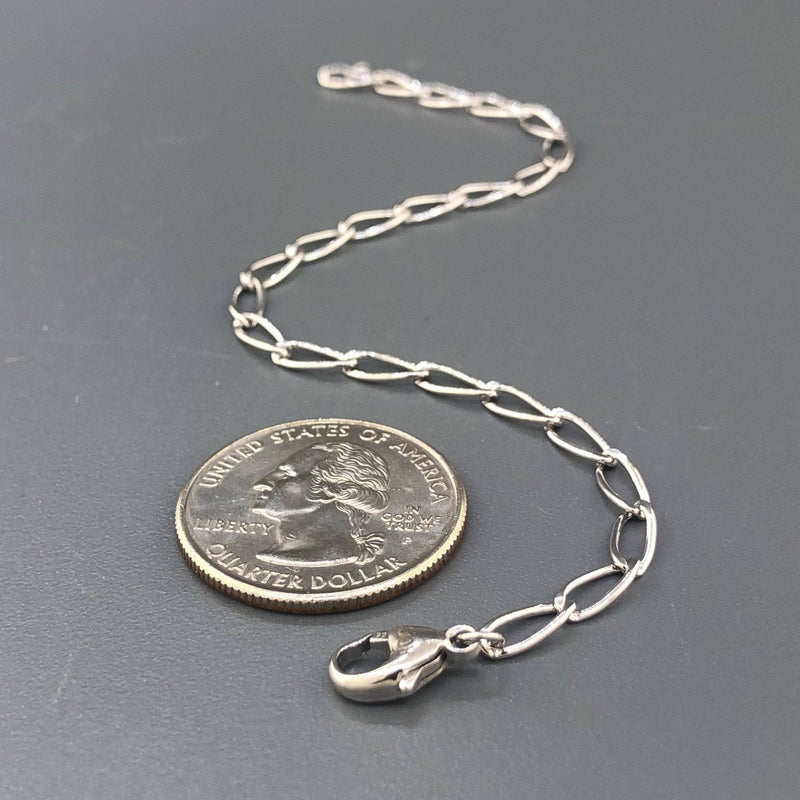 Sterling silver 7" oval link charm bracelet - Walter Bauman Jewelers