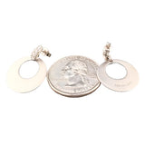 Sterling Silver CZ Circle Drop Earrings - Walter Bauman Jewelers
