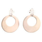 Sterling Silver CZ Circle Drop Earrings - Walter Bauman Jewelers