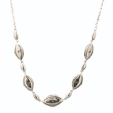 Sterling Silver CZ Station Necklace - Walter Bauman Jewelers