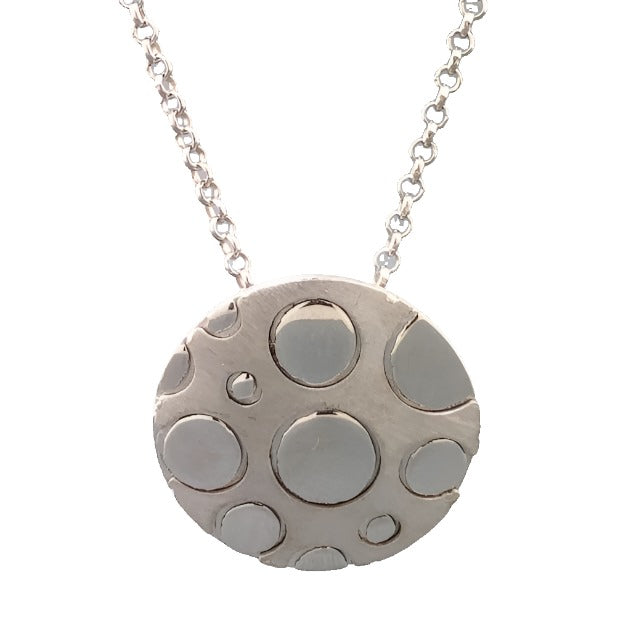Sterling Silver Dot Circle Necklace - Walter Bauman Jewelers