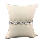 Sterling silver medium oval link charm bracelet 7" - Walter Bauman Jewelers