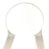 Sterling Silver Open Collar w/ Beaded Chain Necklace - Walter Bauman Jewelers