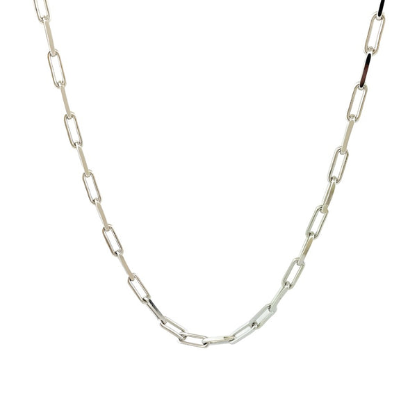 Sterling silver paperclip necklace 18" - Walter Bauman Jewelers