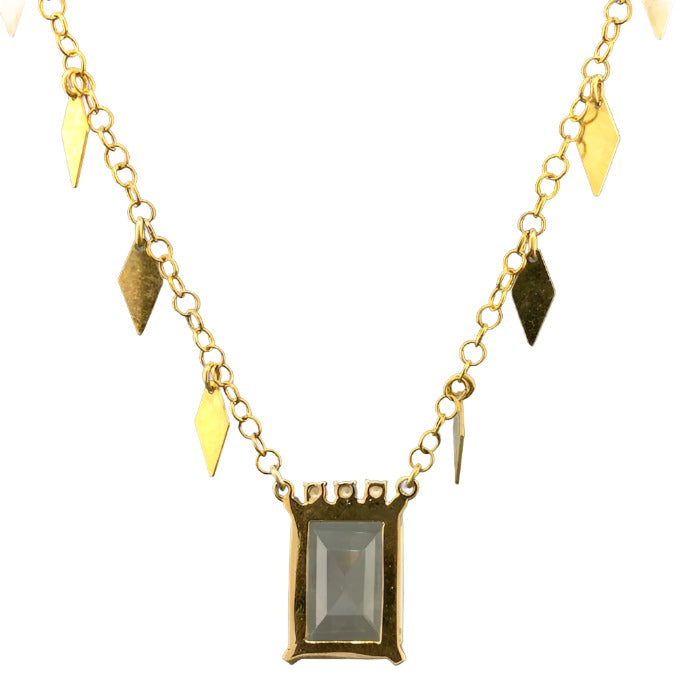 Sterling Silver Yellow Gold Plated Colored Gemstone Necklace - Walter Bauman Jewelers