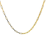 Sterling silver yellow gold plated paperclip necklace 18" - Walter Bauman Jewelers