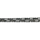 STST Black IP Fancy 24” 4mm “Bike” Chain - Walter Bauman Jewelers
