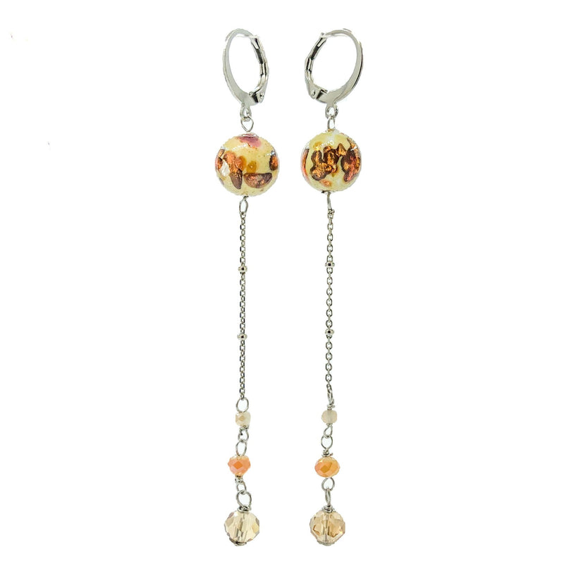 STST Copper Murano Glass Dangle Earrings - Walter Bauman Jewelers