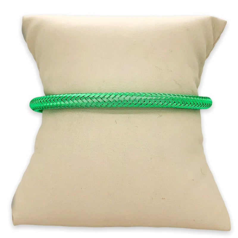 STST Green IP 5mm Cable Bracelet - Walter Bauman Jewelers