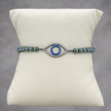 STST Gunmetal Stretch 4mm Beaded Bracelet with CZ Clasp - Walter Bauman Jewelers