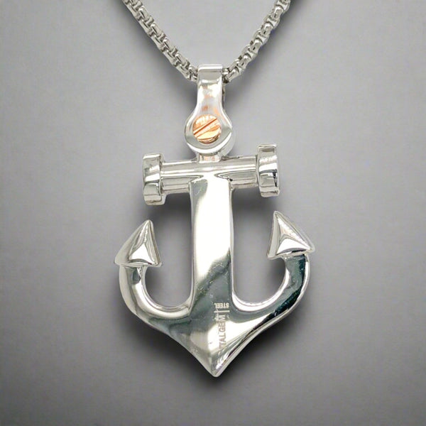 STST Men’s Anchor Pendant - Walter Bauman Jewelers