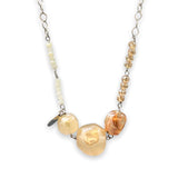 STST Murano 3 Stone Beaded Necklace - Walter Bauman Jewelers