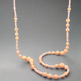STST Peach Murano Glass 37” Beaded Necklace - Walter Bauman Jewelers