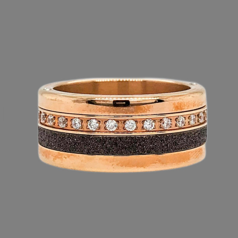 STST RGP & RGP CZ & Brown Stardust Ring Set - Walter Bauman Jewelers