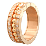 STST RGP Swarovski CZ & YGP Bead Ring Set - Walter Bauman Jewelers