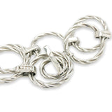 STST Twisted Cable Ring Toggle Bracelet - Walter Bauman Jewelers