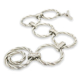 STST Twisted Cable Ring Toggle Bracelet - Walter Bauman Jewelers