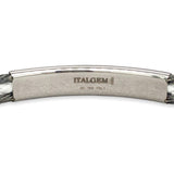 STST White Leather Cable Bracelet - Walter Bauman Jewelers