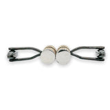 STST YGP Knurled Cufflinks - Walter Bauman Jewelers