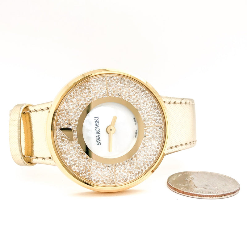 Swarovski Crystalline YGP Ladies Quartz Watch #1184025 - Walter Bauman Jewelers