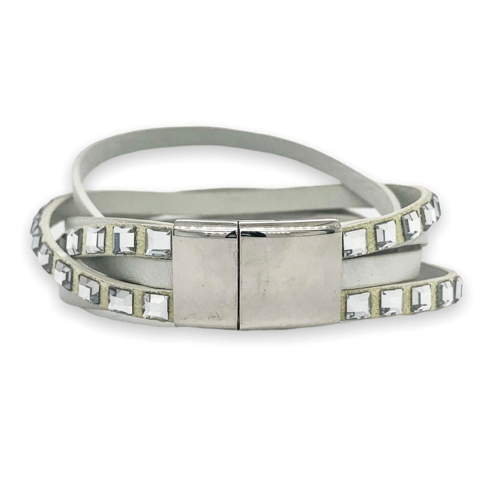 Swarovski Leather Crystal Multi Strand Wrap Bracelet