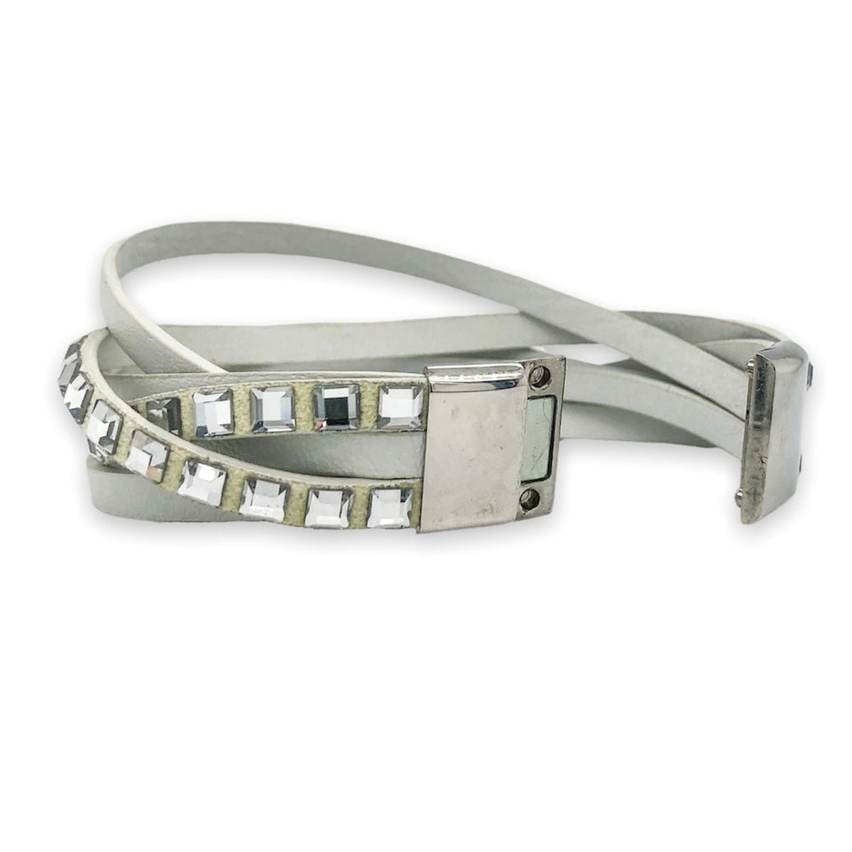 Swarovski Leather & Crystal Multi Strand Wrap Bracelet  display picture 3