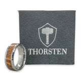 Tungsten 8mm Sanskrit Jasper Inlay Ring - Walter Bauman Jewelers