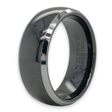 Tungsten & Black Ceramic “Larkin” Men’s Band Ring - Walter Bauman Jewelers