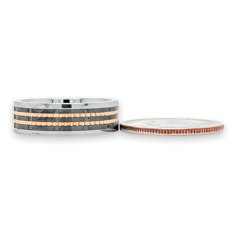 Tungsten, Ceramic, RGP 7mm Men’s Band Ring - Walter Bauman Jewelers