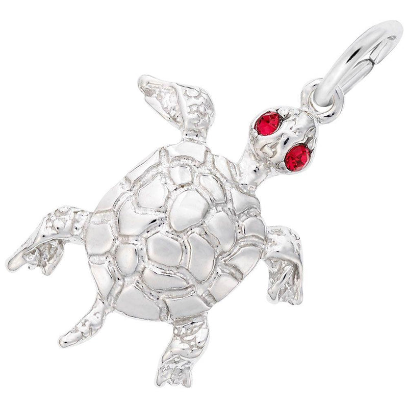 Turtle with Stones Charm - Walter Bauman Jewelers
