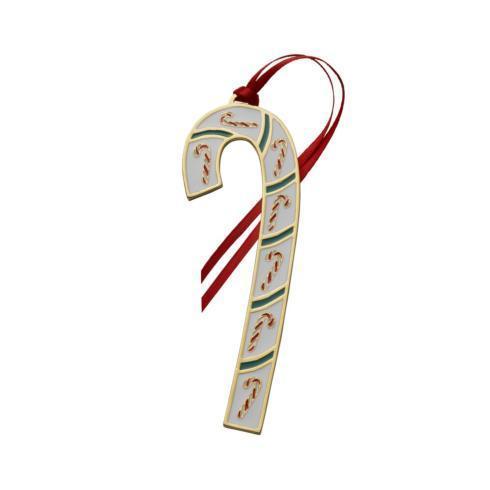 Wallace 2021 Christmas Ornament Gold-plated Candy Cane, 41st Edtition - Walter Bauman Jewelers