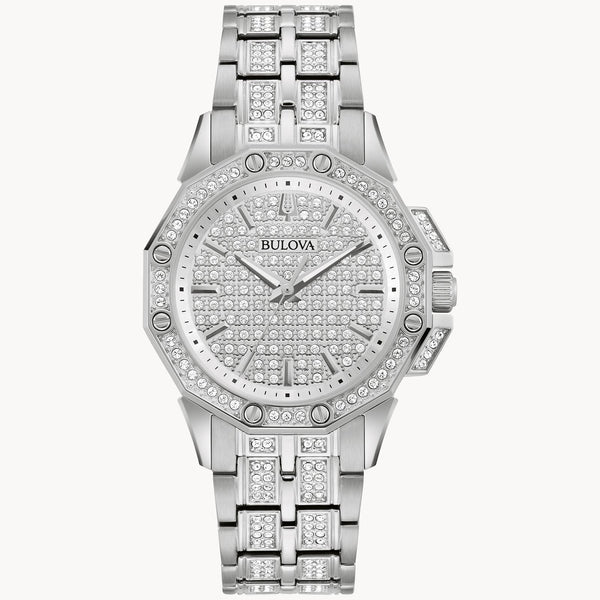 Bulova swarovski crystal discount watch