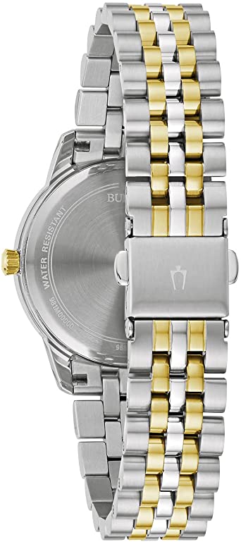 Women's TT Bulova Watch with 3 Diamonds 98P197 - Walter Bauman Jewelers