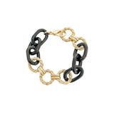 YGP Black Enamel Large Link Bracelet - Walter Bauman Jewelers