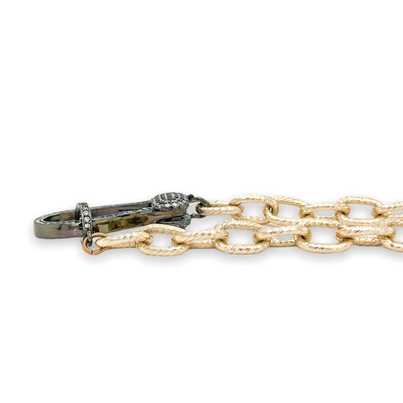 YGP CZ Clasp 38” Cable Chain Necklace - Walter Bauman Jewelers
