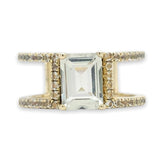 YGP Green Amethyst & White Topaz Ring - Walter Bauman Jewelers