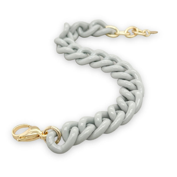 YGP Grey Enamel Large Link Bracelet - Walter Bauman Jewelers