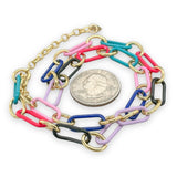 YGP Multi Color Enamel Paperclip Necklace - Walter Bauman Jewelers