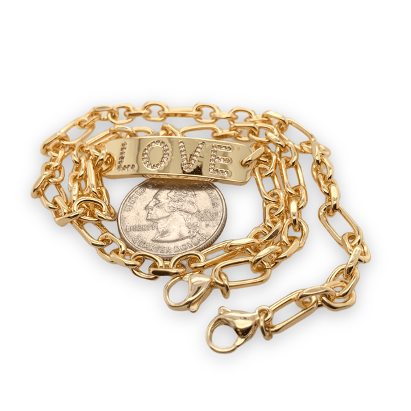 YGP Over Brass CZ Love Wrap Bracelet - Walter Bauman Jewelers