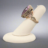 YGP Pink CZ Heart Ring - Walter Bauman Jewelers