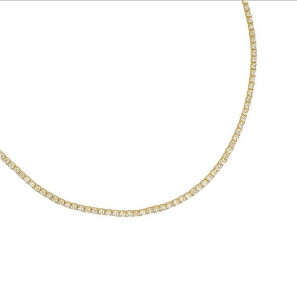 YGP Plated over Brass CZ Necklace - Walter Bauman Jewelers