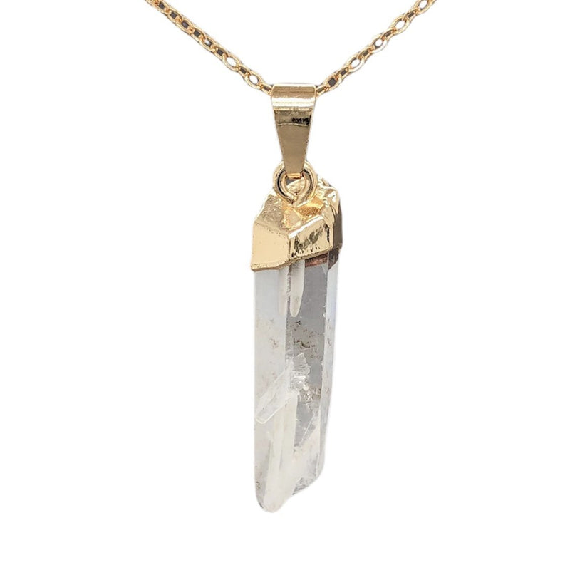 YGP Raw Quartz Crystal Pendant b - Walter Bauman Jewelers