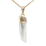 YGP Raw Quartz Crystal Pendant b - Walter Bauman Jewelers