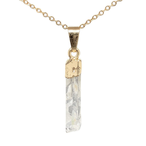 YGP Raw Quartz Crystal Pendant c - Walter Bauman Jewelers