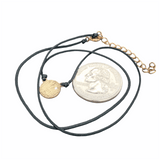 YGP SS CZ Disc Necklace - Walter Bauman Jewelers